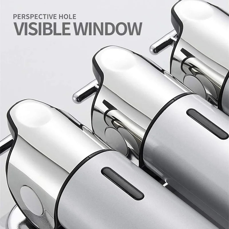 Single/Double/Triple500Ml Soap Dispenser Wall-Mount Shower Bath Shampoo Dispenser Liquid Soap Container Soap and Gel Dispenser