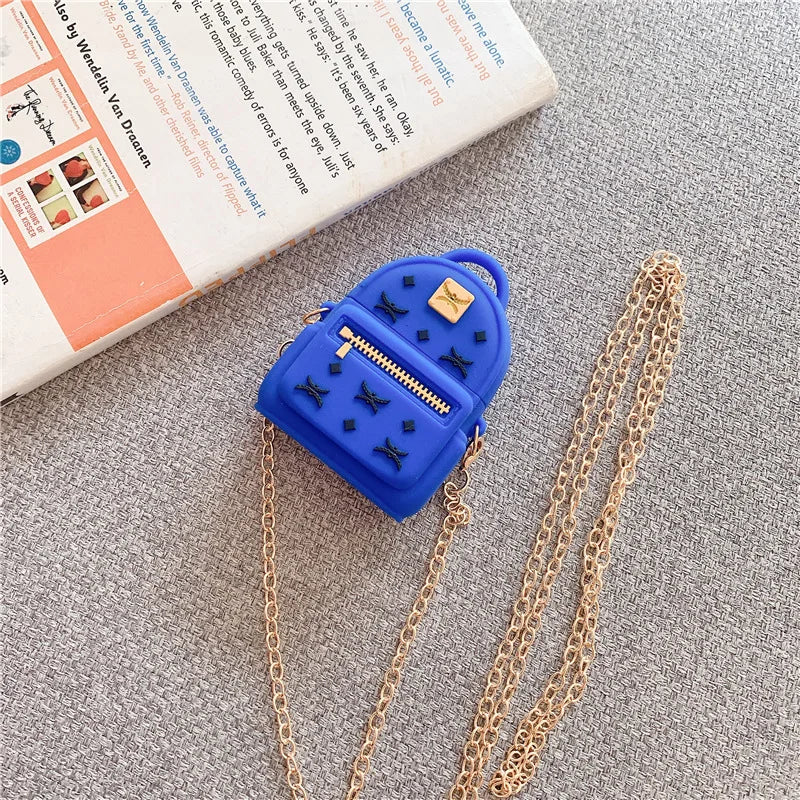 3D Luxury Silicone Earphone Protection Cases for Airpods 1 2 Diagonal Bag Headset Cover with Metal Chain